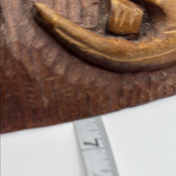 Lucky Turtle African Mask wooden Hanging Art Decor Large 13” vintage - Picture 7 of 7